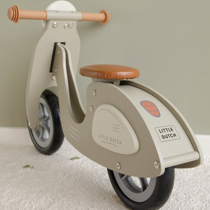 LITTLE DUTCH Balance Bike Scooter in Olive