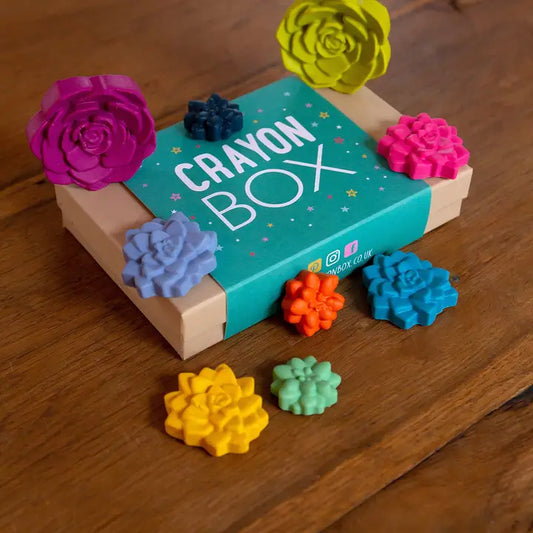 Crayon Box Flower Shaped Wax Crayons