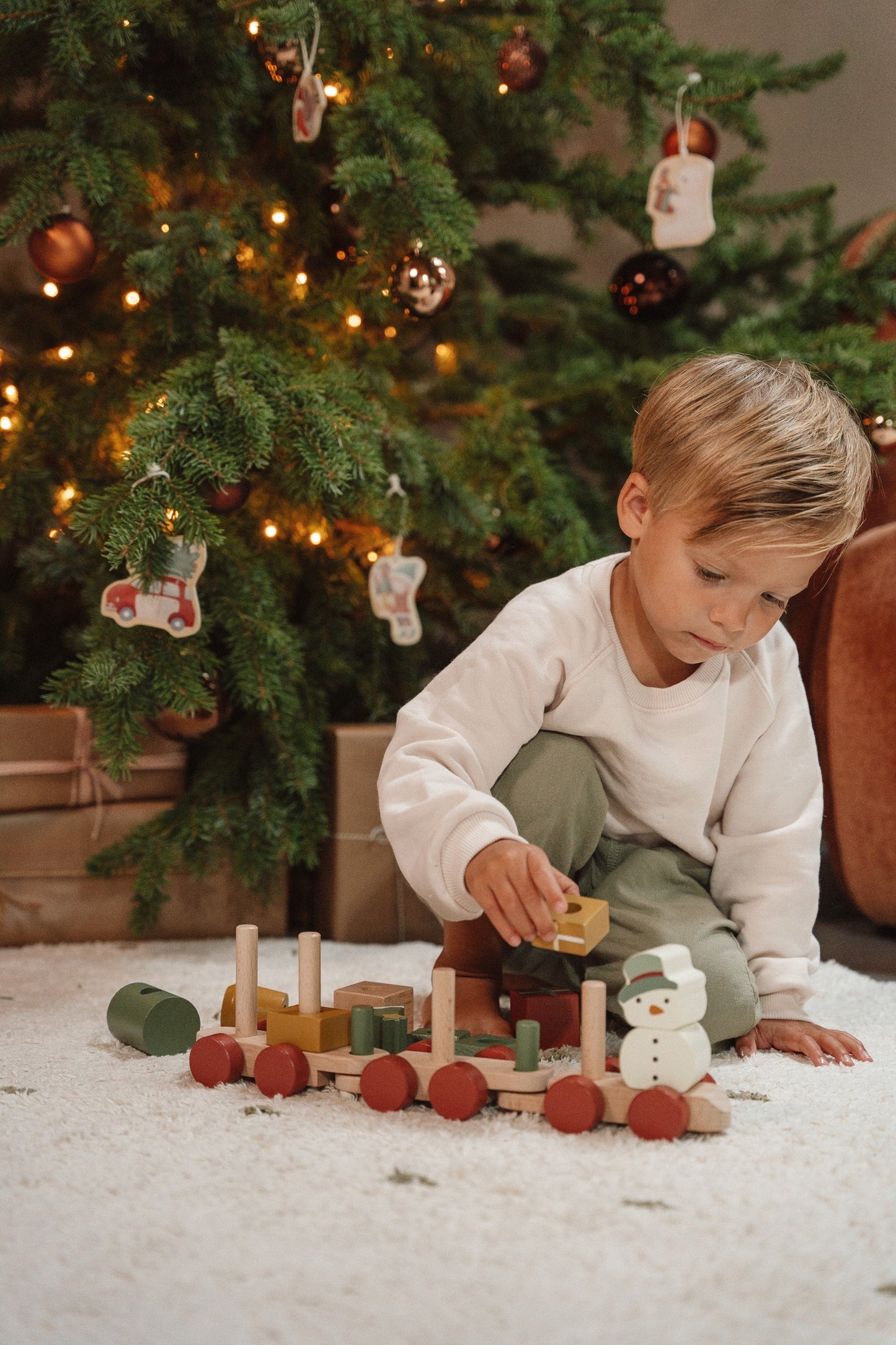 Little Dutch Christmas Wooden Stacking Train