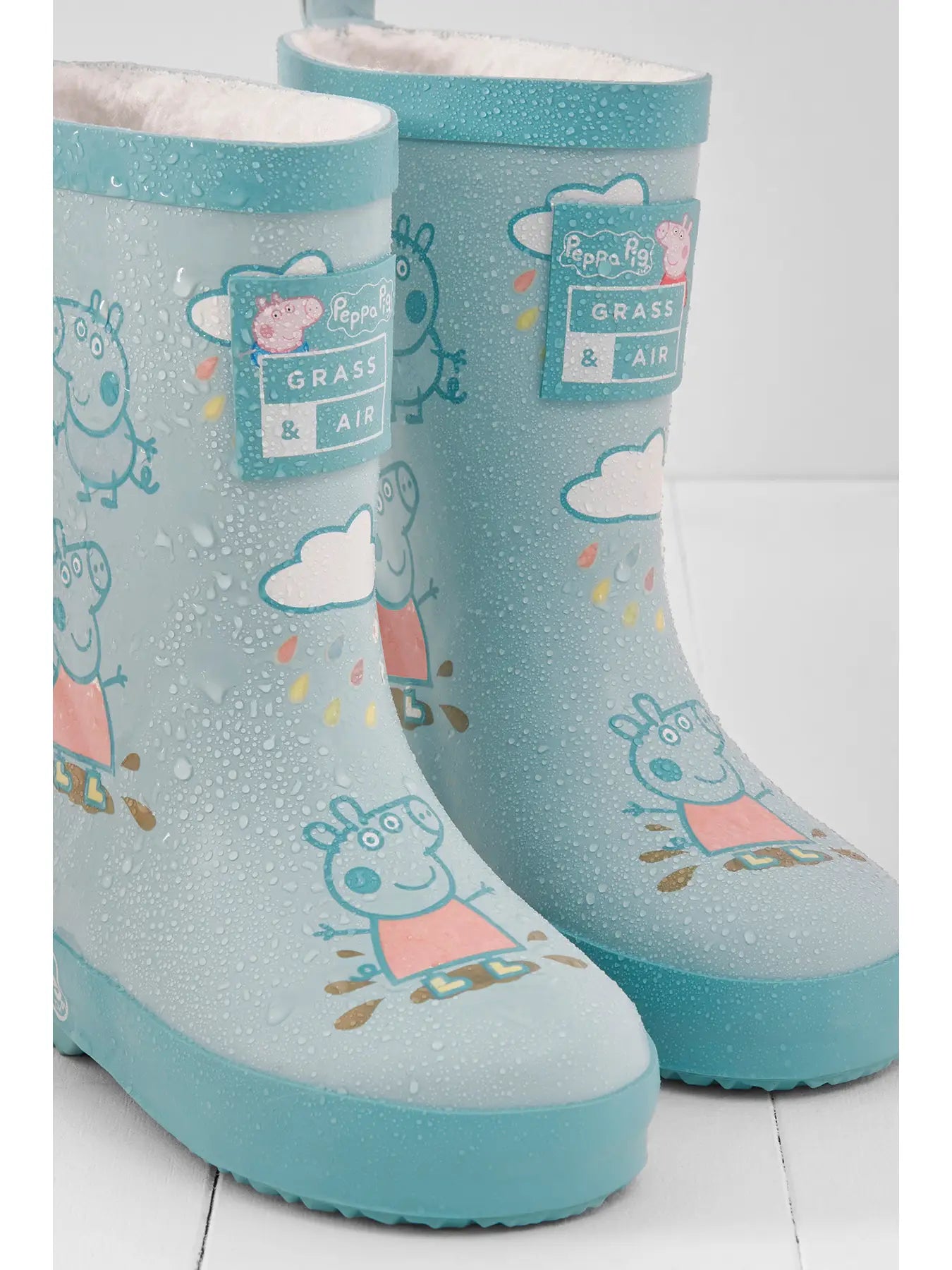 GRASS & AIR Peppa Pig George Blue Colour-Changing Kids Wellies PRE ORDER