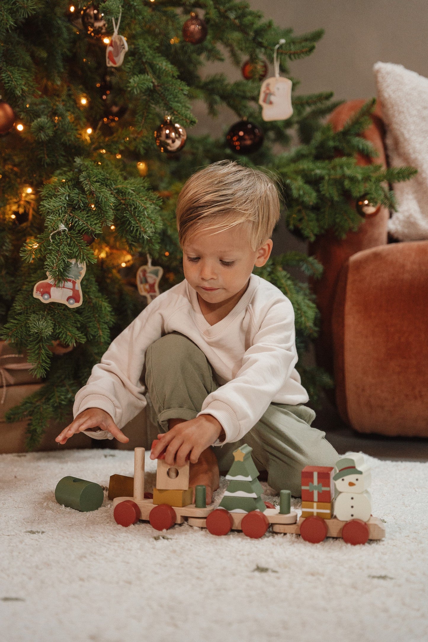 Little Dutch Christmas Wooden Stacking Train