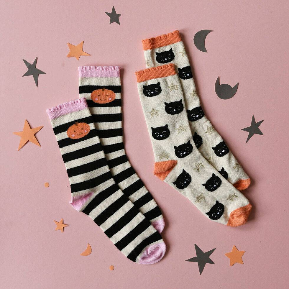 Rockahula Kids Spooky Halloween 2 Pack Socks 9-12 Jnr