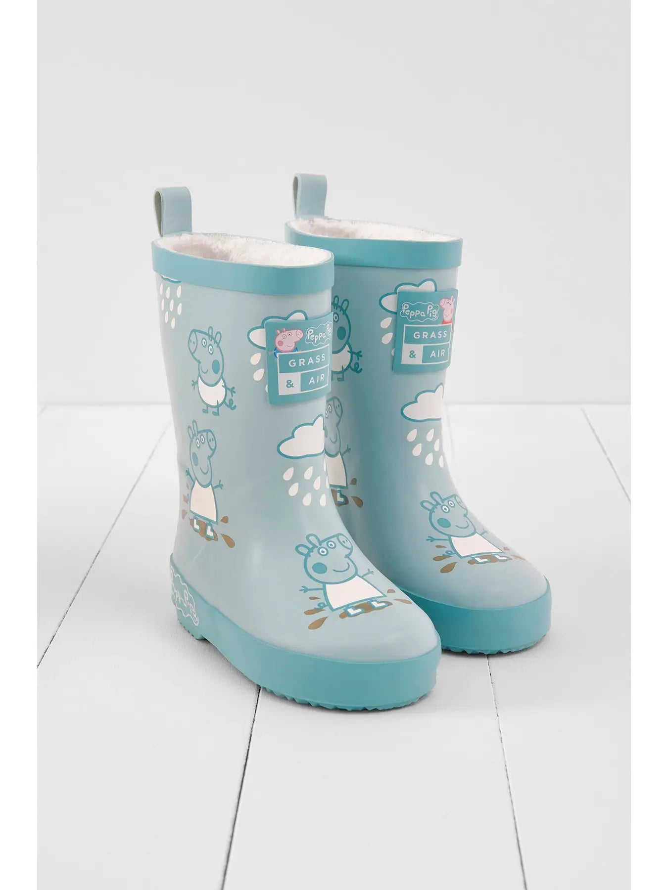 GRASS & AIR Peppa Pig George Blue Colour-Changing Kids Wellies PRE ORDER