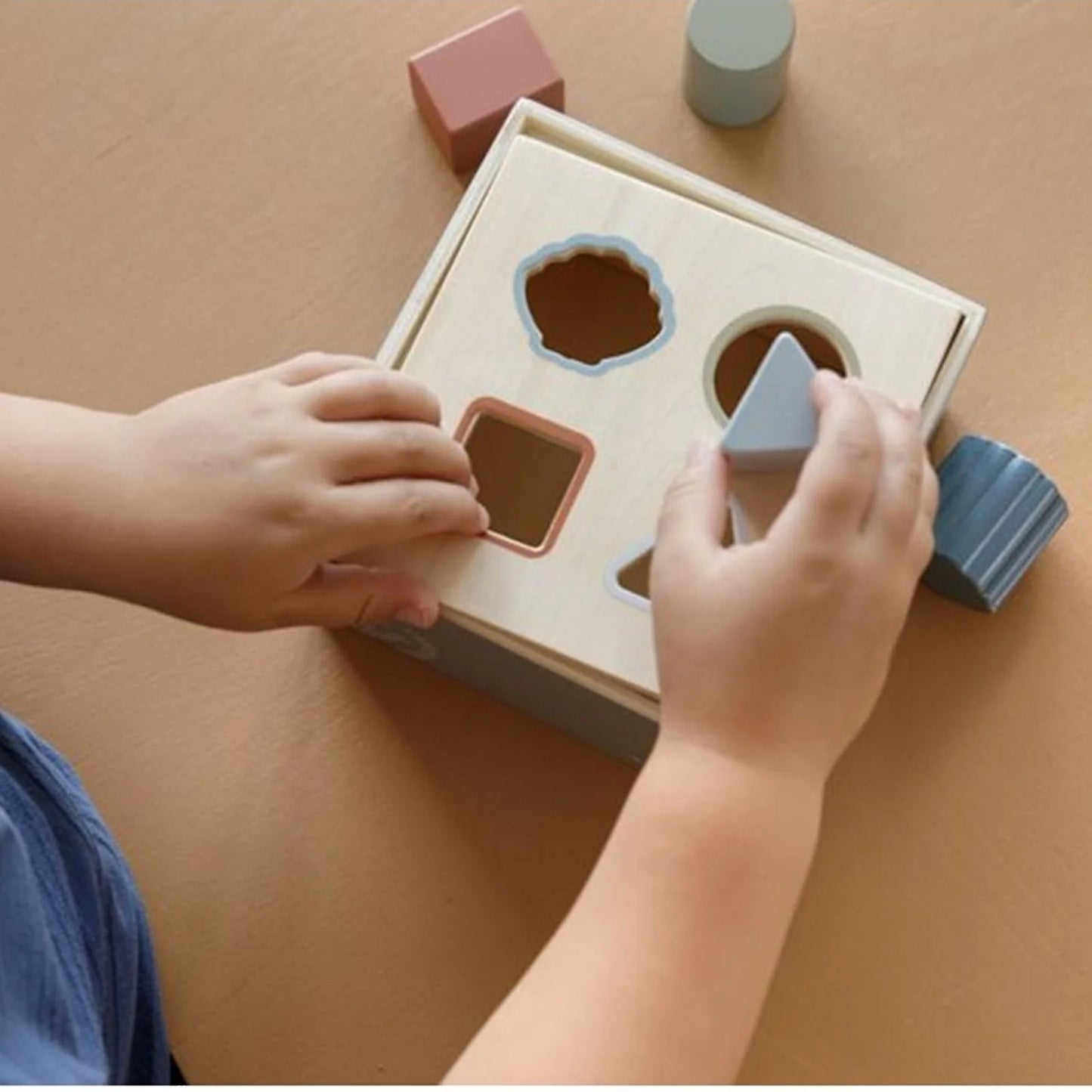 Little Dutch Wooden Shape Sorter - Ocean Blue