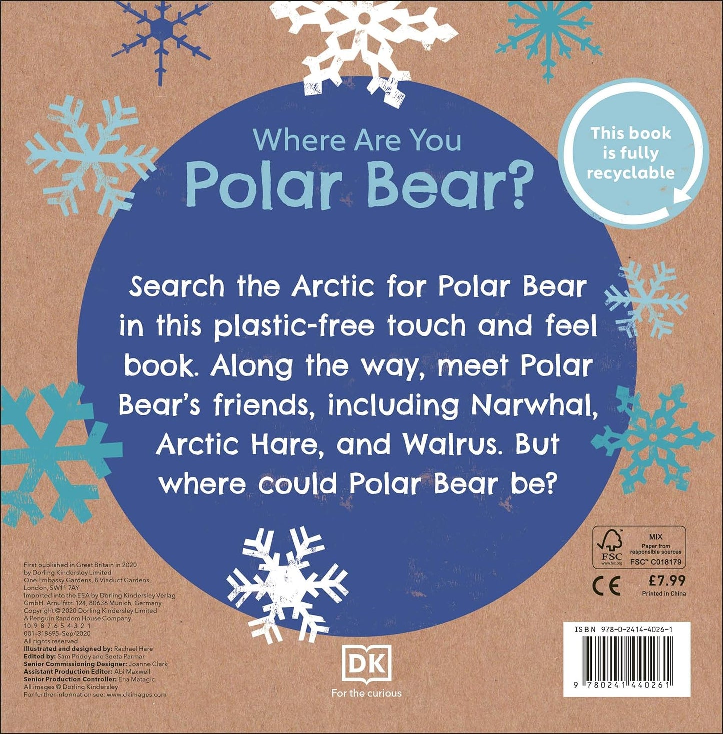 Eco Baby Where Are You Polar Bear?: A Plastic-free Touch and Feel Book