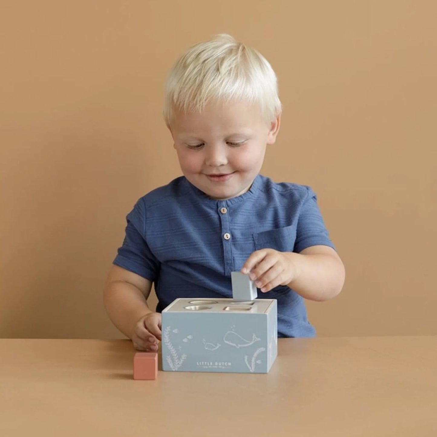 Little Dutch Wooden Shape Sorter - Ocean Blue