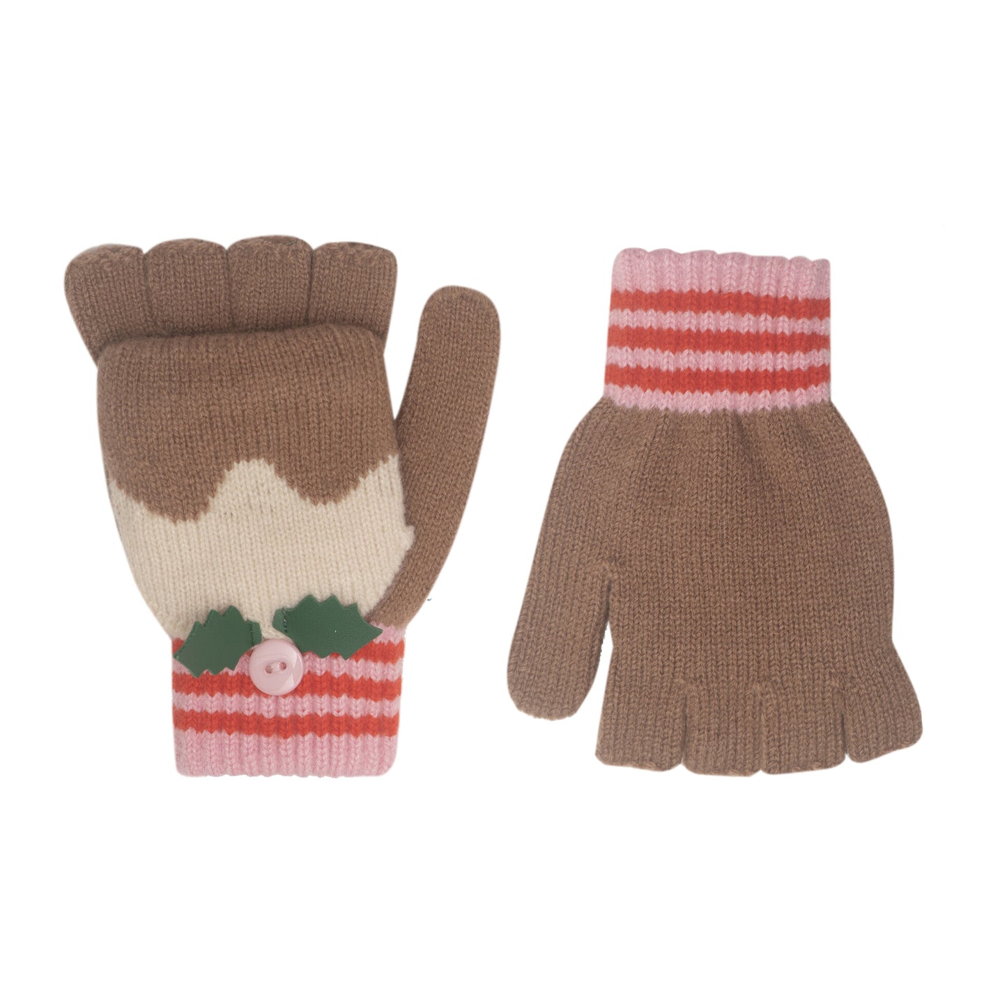 Rockahula Kids Christmas Pudding Knitted Gloves 3-6 Years