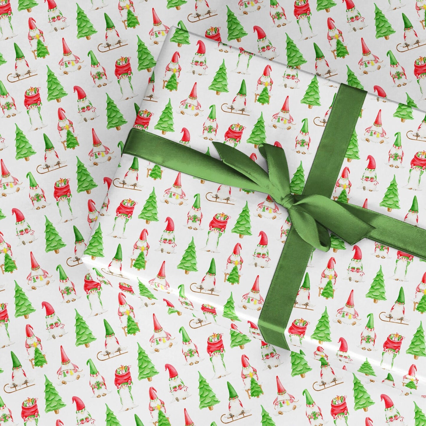 Christmas Wrapping Paper with Festive Bow