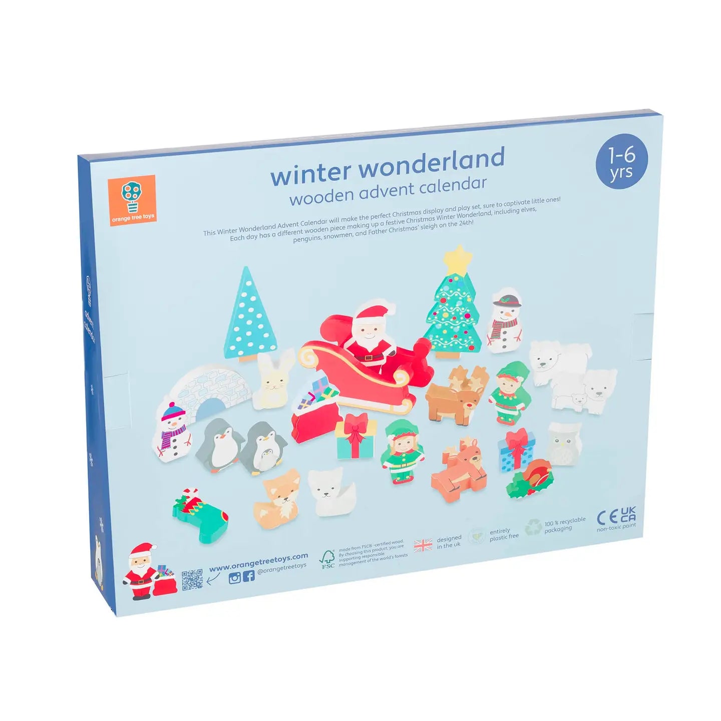 Wooden Advent Calendar - Winter Wonderland