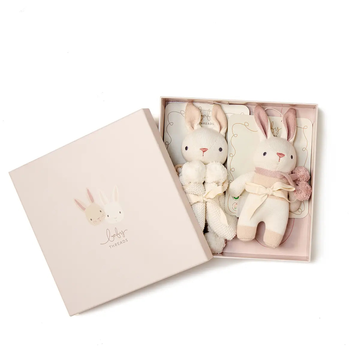 Threadbare Designs UK Baby Threads Bunny Cream Gift Set