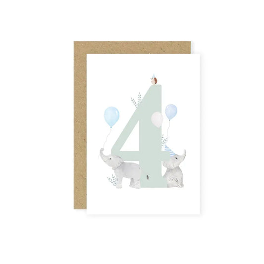 4th Birthday Card | Special Age Cards | Kids Birthday Cards