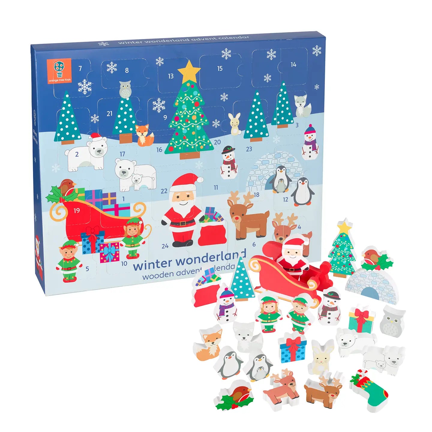 Wooden Advent Calendar - Winter Wonderland