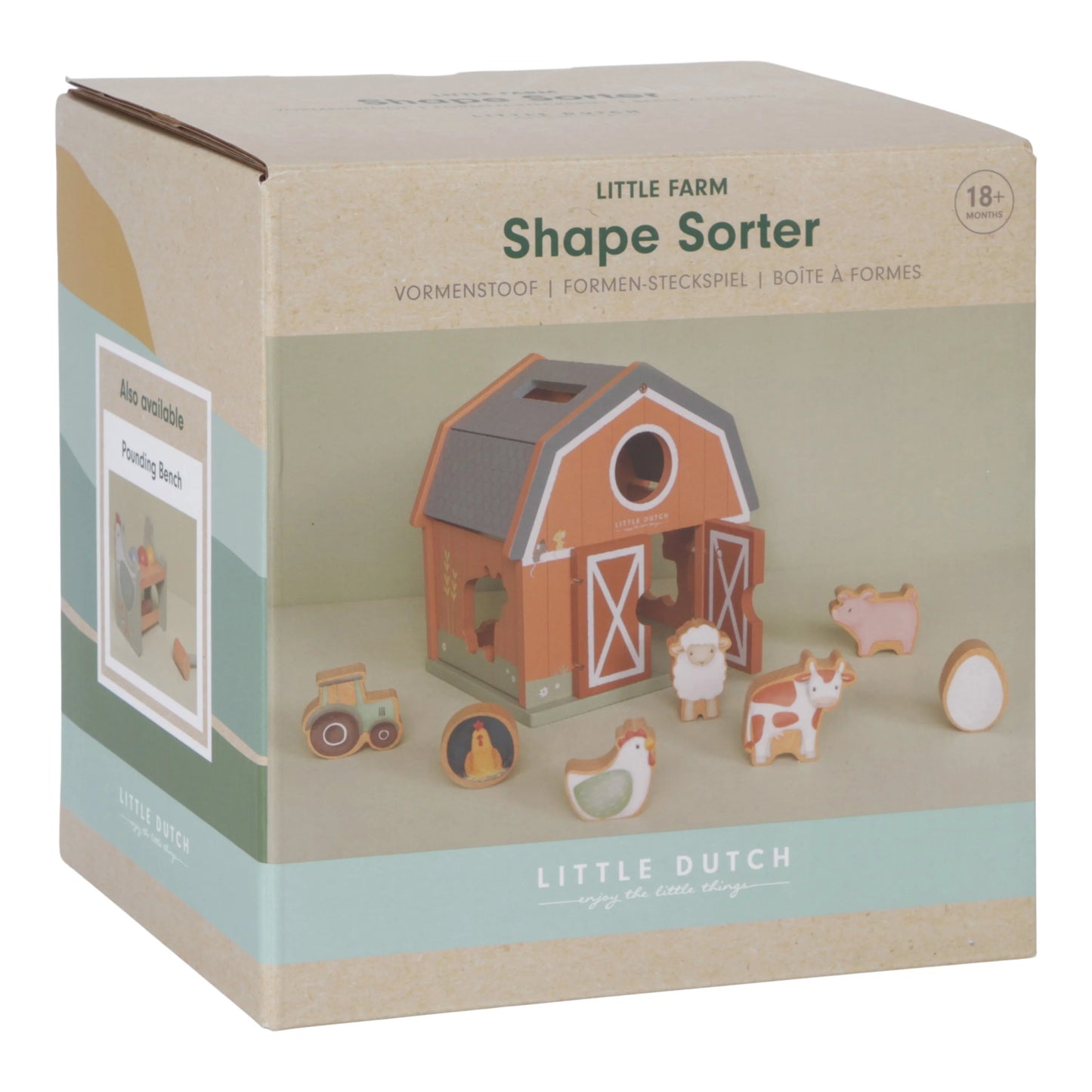 Little Dutch Wooden Shape Sorter - Little Farm