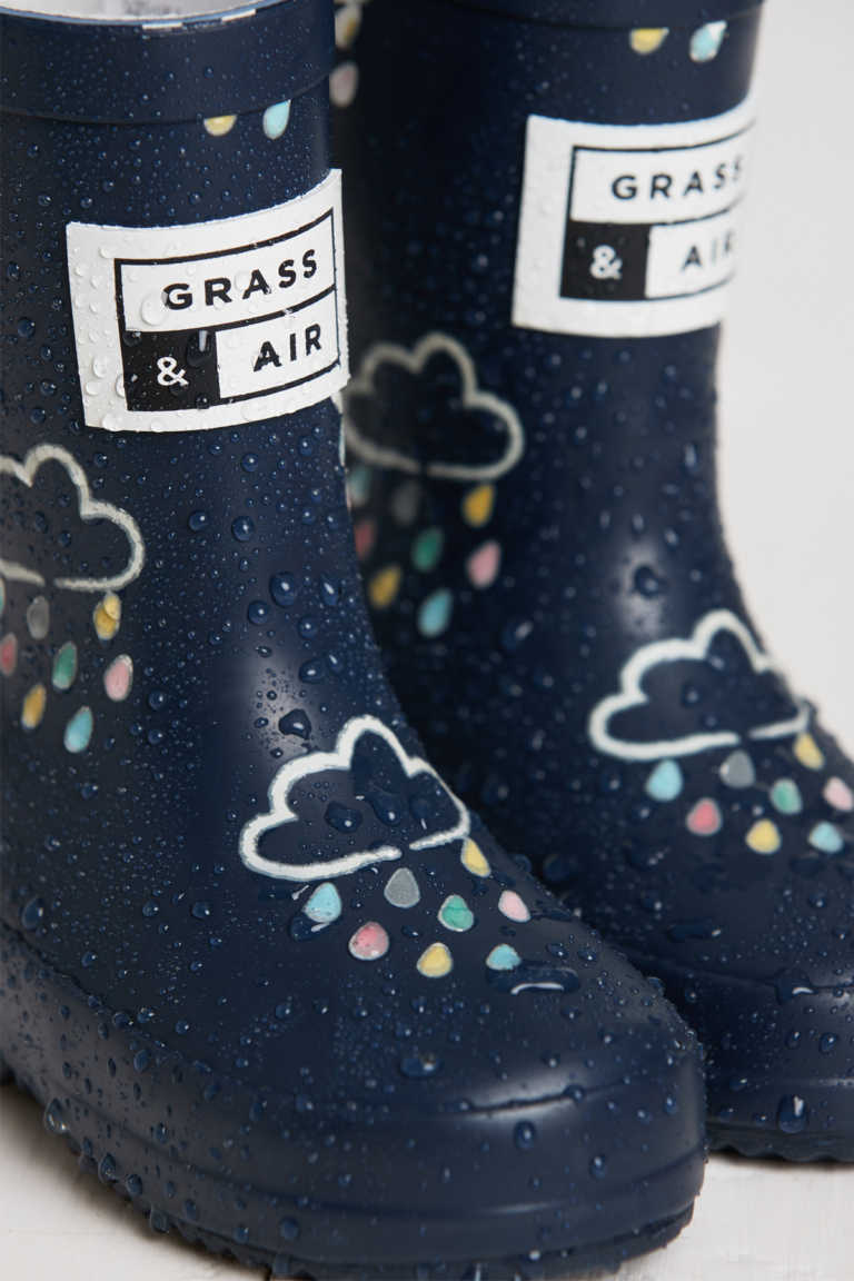 GRASS & AIR Colour Revealing Wellies - Navy