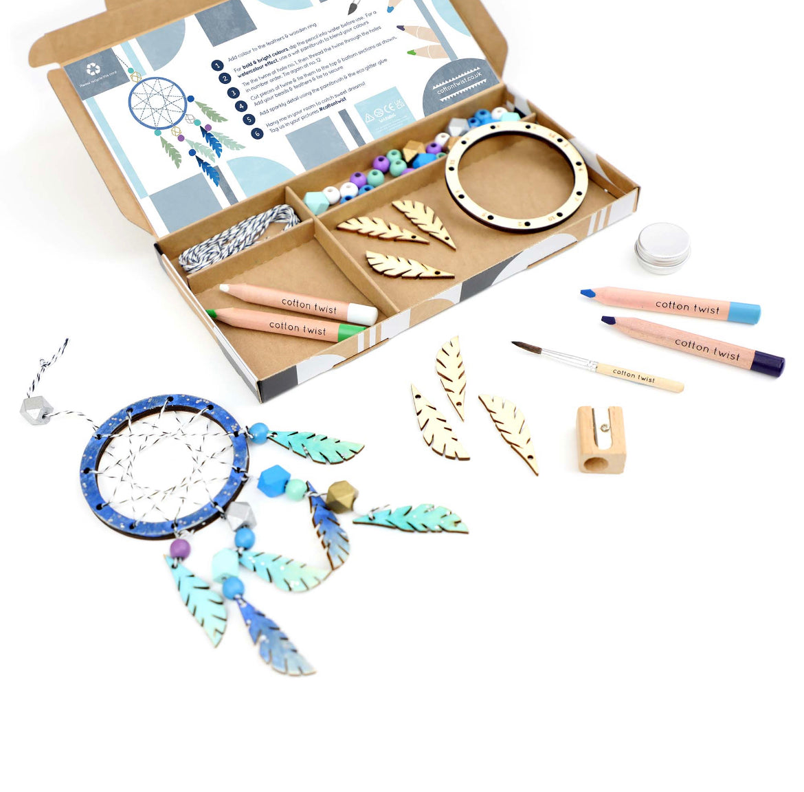 COTTON TWIST Make your own Dreamcatcher Craft Kit Activity Box