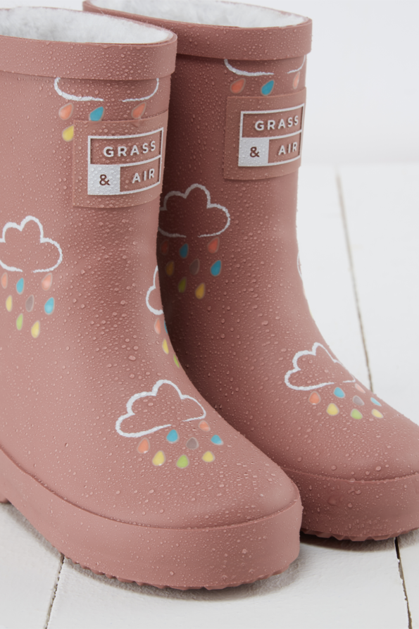 GRASS & AIR Colour Changing Wellies - Rose